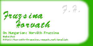 fruzsina horvath business card