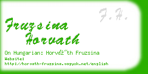 fruzsina horvath business card